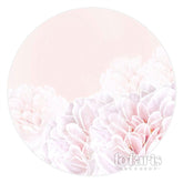 Lofaris Pure Floral Pink Simple Round Birthday Backdrop